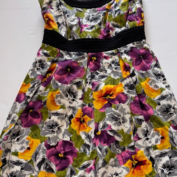 DONNA RICCO floral sleeveless dress size 14 - Picture 3 of 12